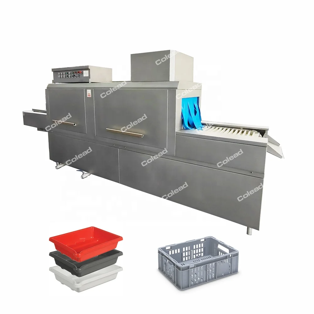 Industrial plastic crates washing machine