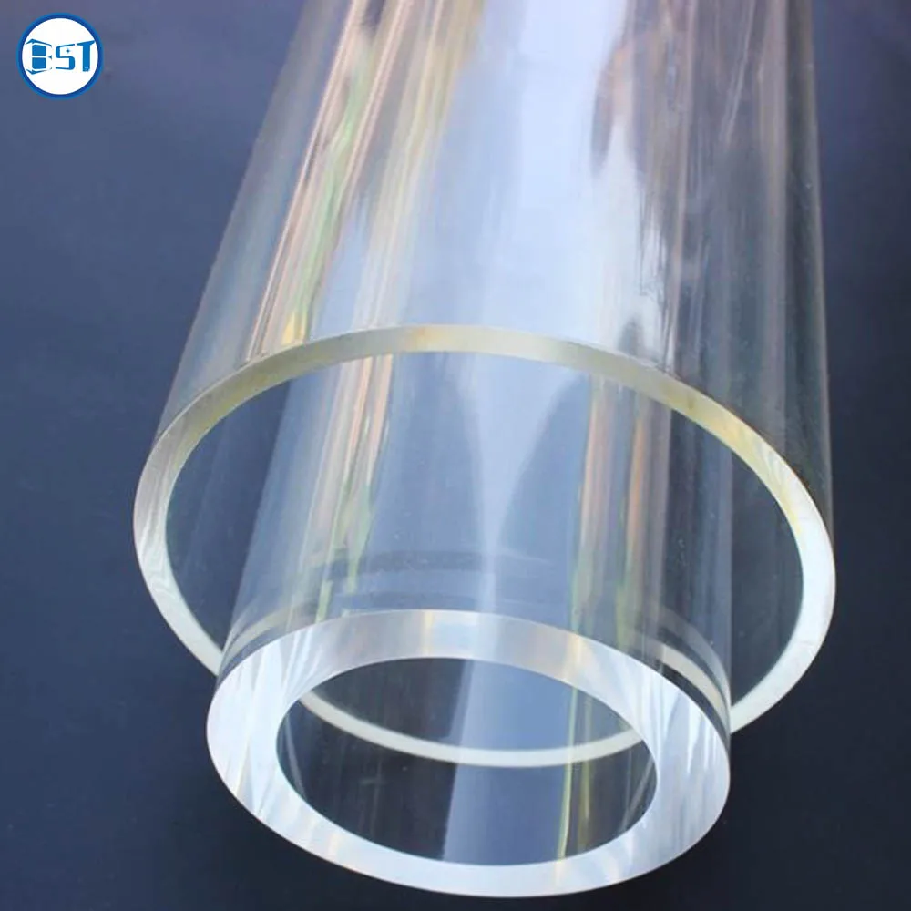 rigid clear acrylic pipe tube 100mm 200mm 300mm large diameter customized thickness hollow Transparent tubo de acrilico
