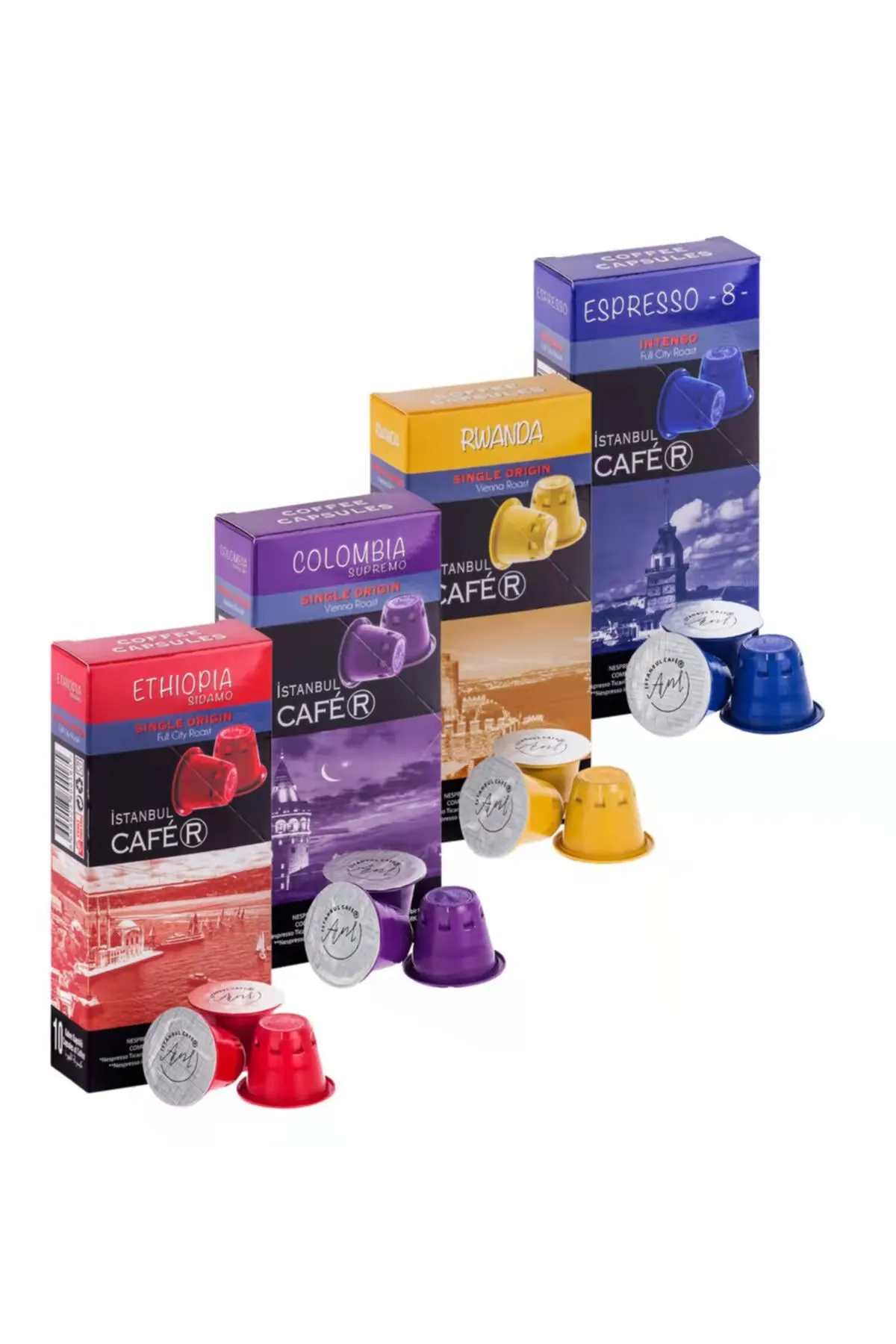 Wholesaler High End Metal Silver Paper Material espresso Capsules Packaging Custom Coffee packaging Gift Box