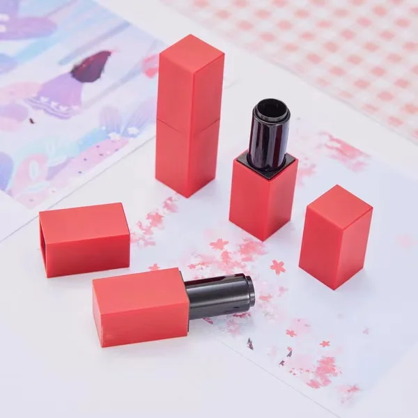 Private label lipstick square tube magnetic low moq lipstick tubes in our store