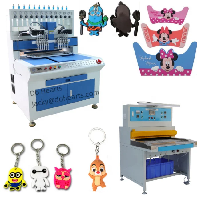 Good price automatic PVC rubber croc shoe charms making machine
