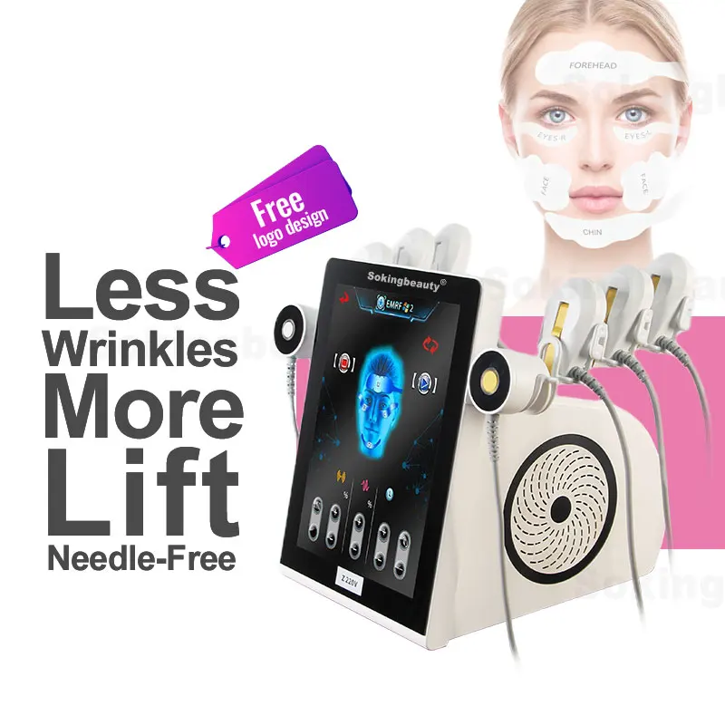 Ems Muscle Stimulator Electromagnetic Magnetic V Face Ems RF Skin Slim Facial Massager Lifting Machine