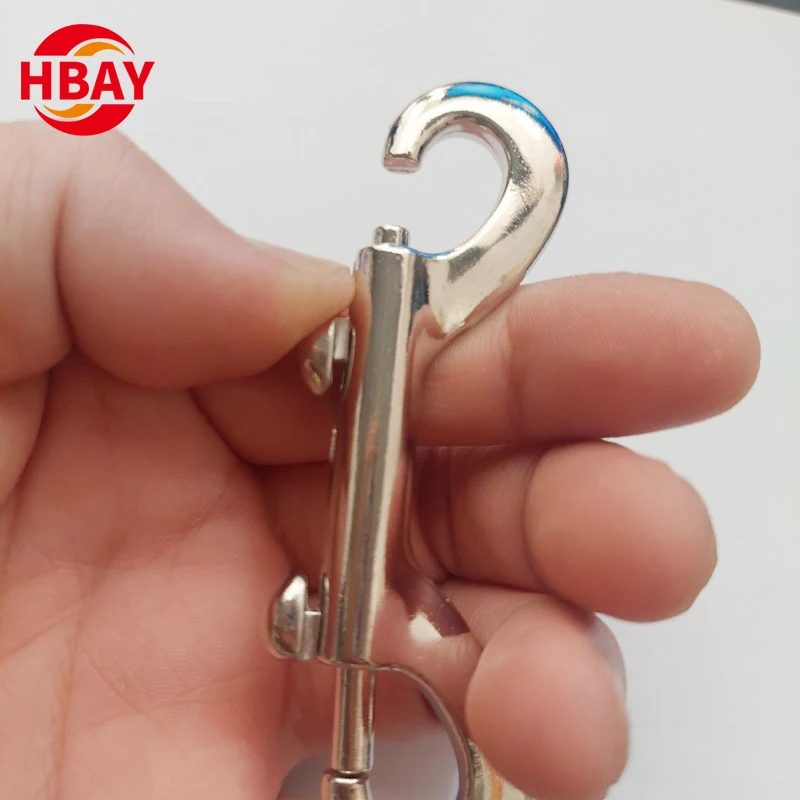 Double-Headed Dog Buckle Stainless Steel Keychain with Rotating Hook Universal Zinc Alloy Pet Dog Buckle for Mining Application