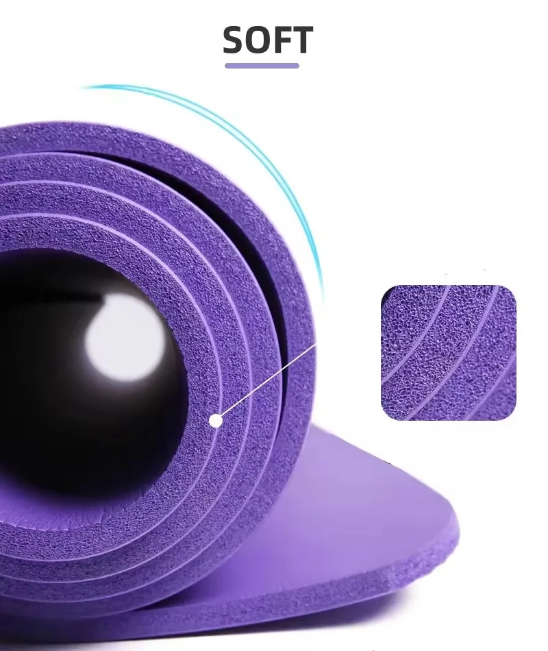 Custom Cheap Nbr Yoga Mat Matt 10mm Extra Thick Non Slip 10 Mm Exercise Mats With Custom Logo Yogamat