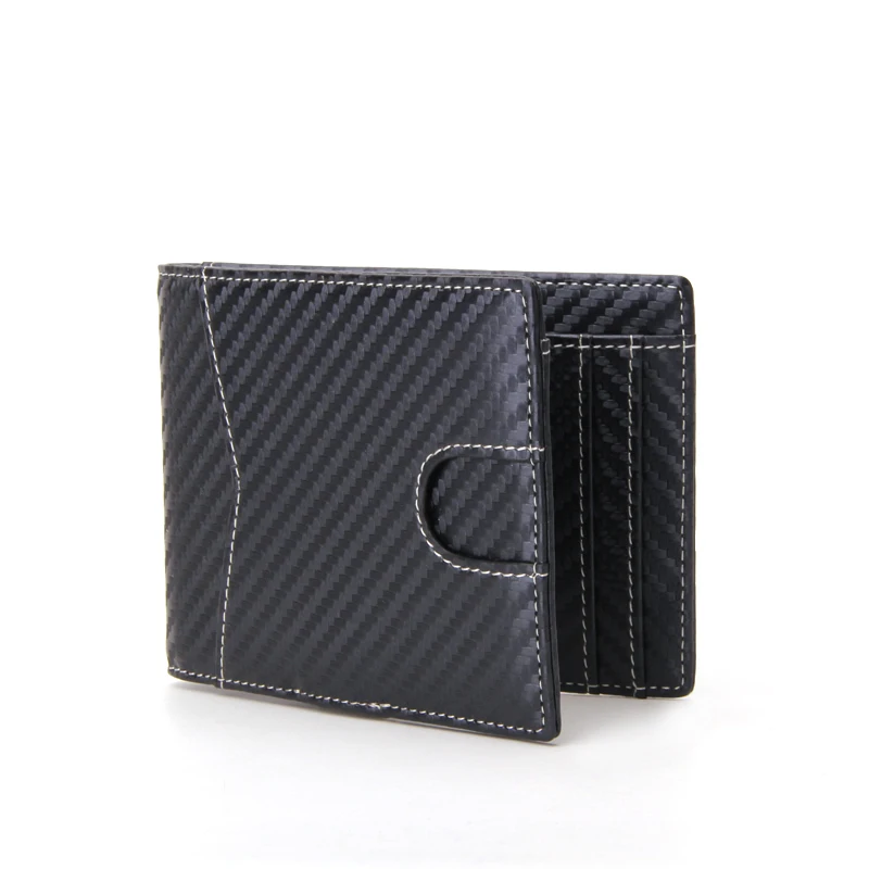 BSCI Certificated Manufacturer Mens Leather RFID Blocking Short Bifold Slim Wallet with Money Clip
