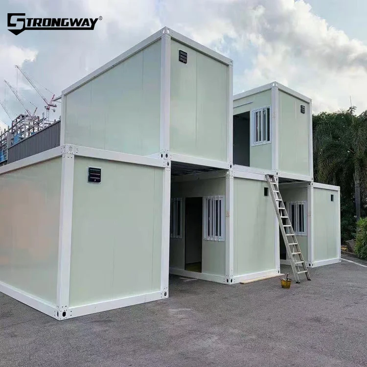 Factory Prices Container House Fully Assembled Modular Double Bedroom Prefab Houses Sale Custom Customized PVC Box Wall Window