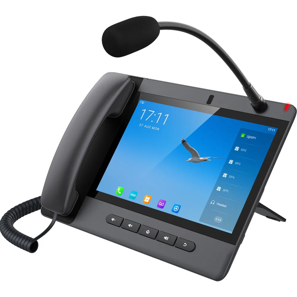Система Android 10 дюймов сенсорный экран SIP телефон с микрофоном и ручкой поддержка телефона LAN Широковещательная функция домофона