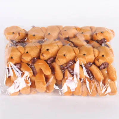 2021 cute soft mini toy plush teddy bear keychain fashion small size stuffed soft miniature teddy bear