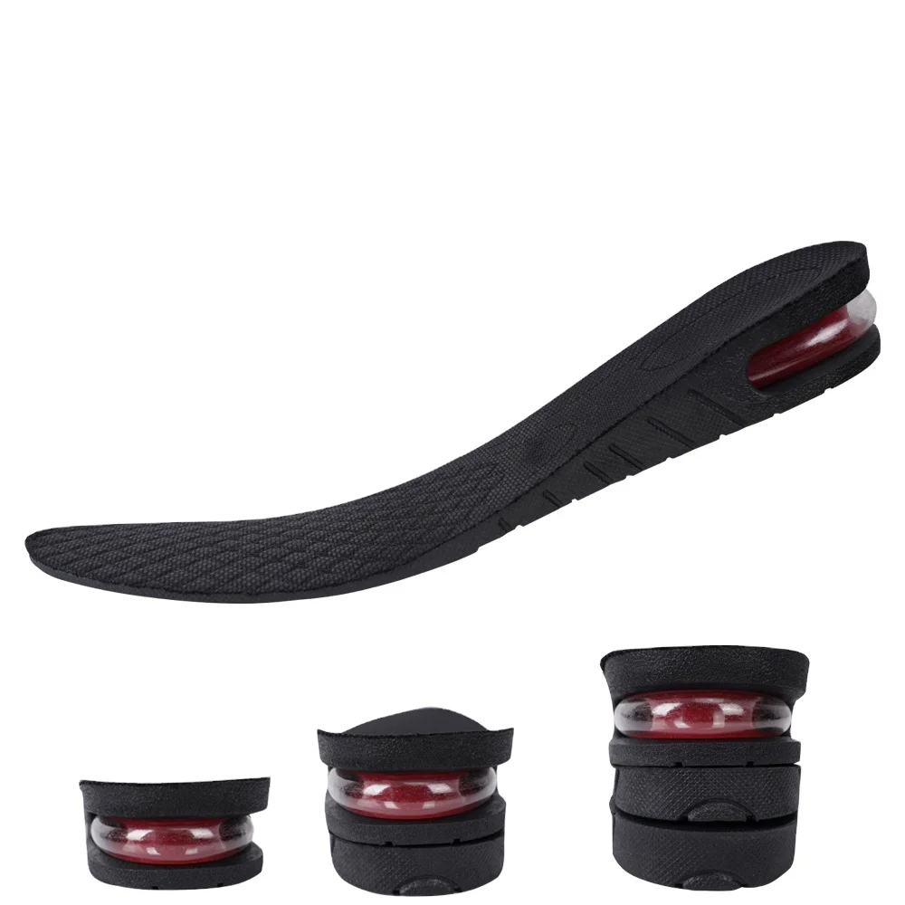 3-Layer 2.75 inch Height Increase Insoles Shoe Lifts Cushioned Heel Inserts Comfort Breathable Taller Cushion Shoes Insoles