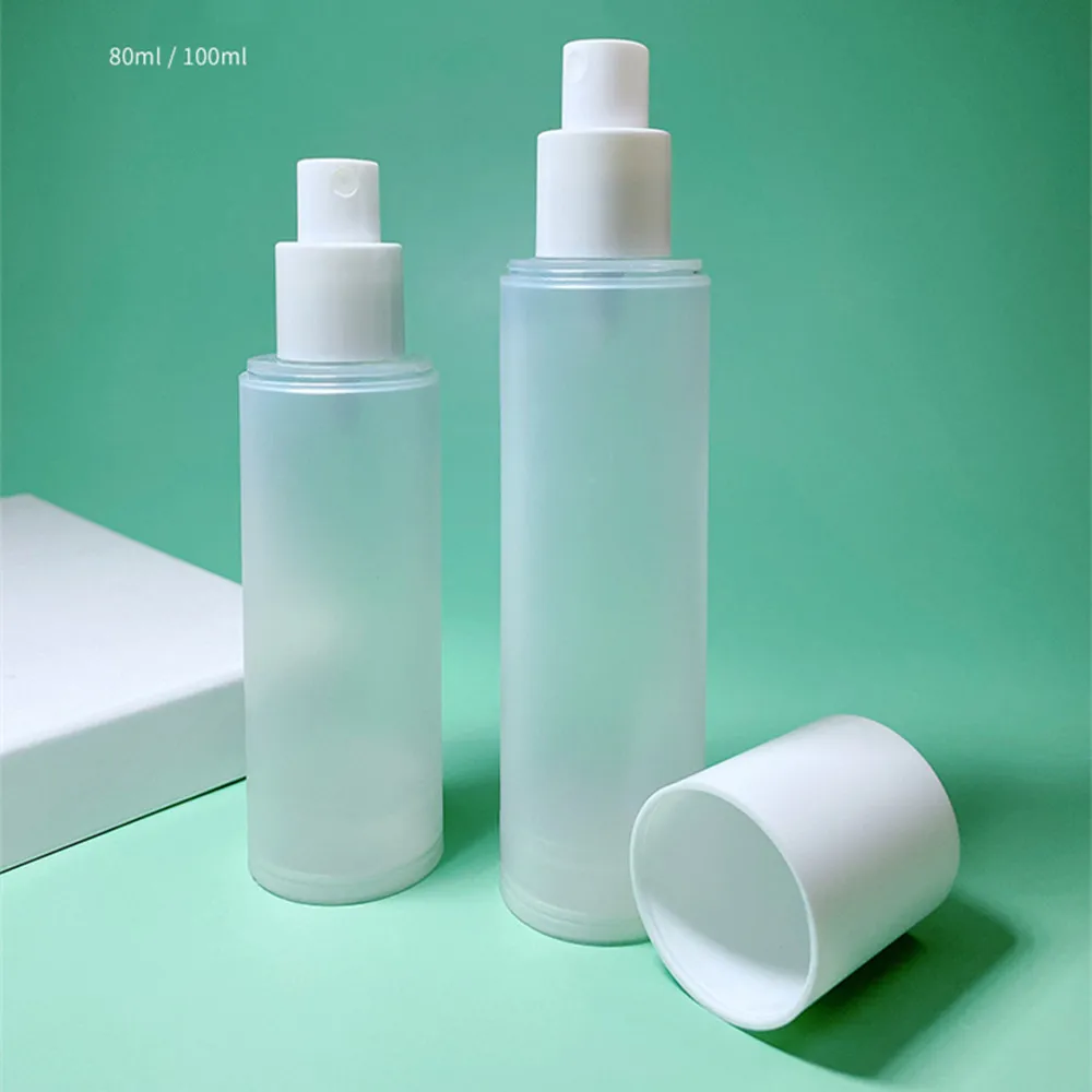 80ML/100ML Frosted spray bottle lotion frosted cosmetic bottle toner Vacuum bottle 100ml 4 style pump