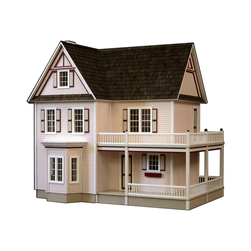 Miniature wooden victorian dollhouse kit 1/12 Scale OB11 BJD doll