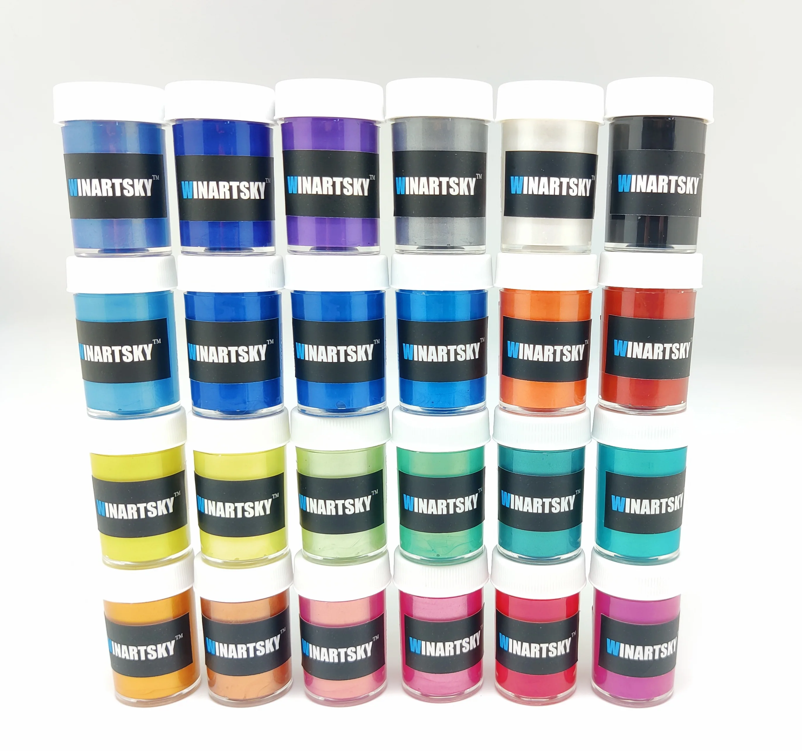 
24 Colors Metallic Acrylic Paint Set (each 21ml) 