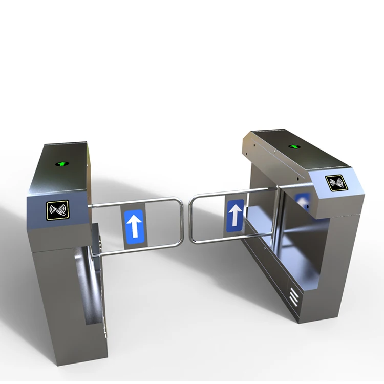 Biometric Access control device facial camera recognition single motor swing barrier