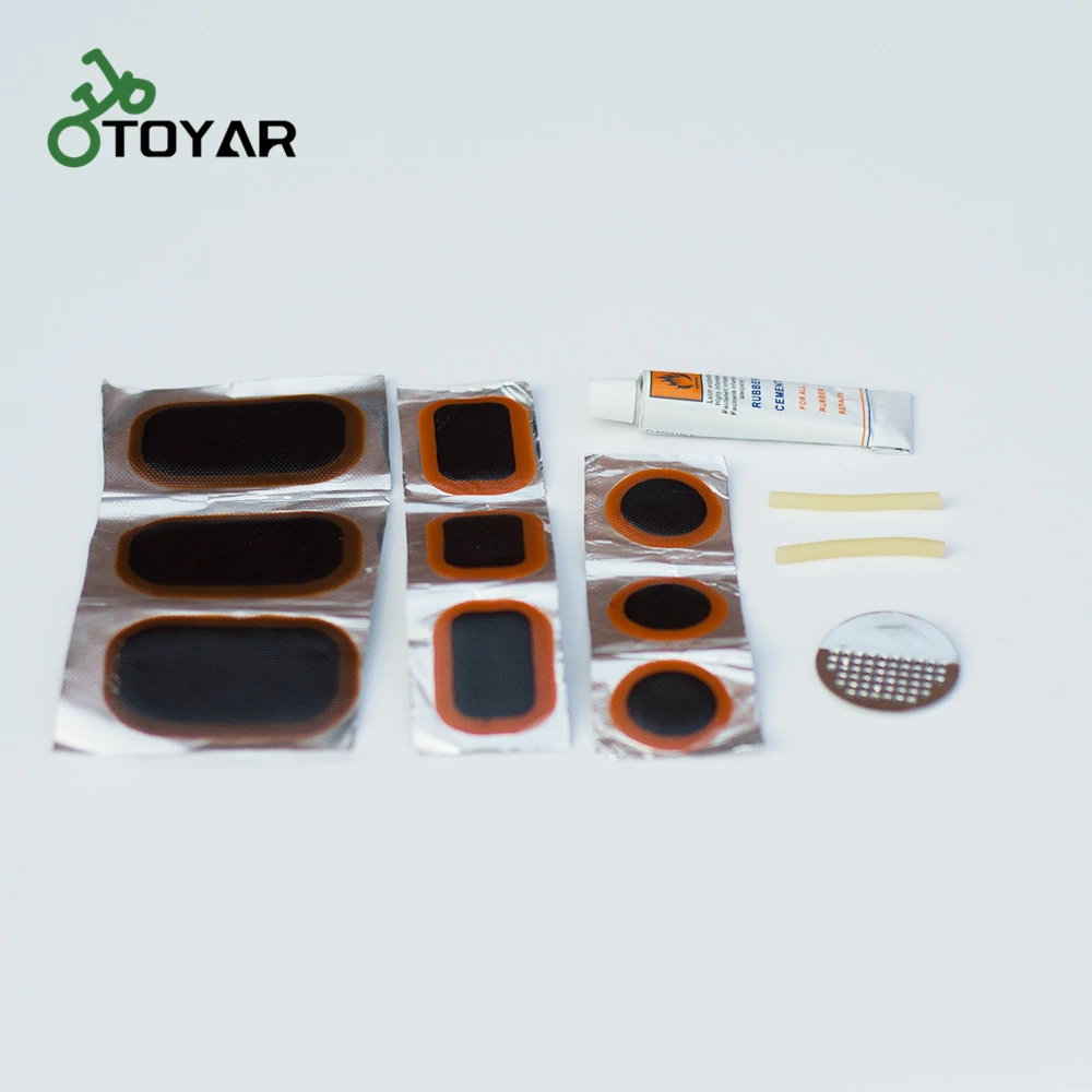 Bicycle Tire Repair Vulcanizing Patches Glue Metal Rasp Valve Core Tube Bike Accessories Outdoor Emergency Repair bike tool