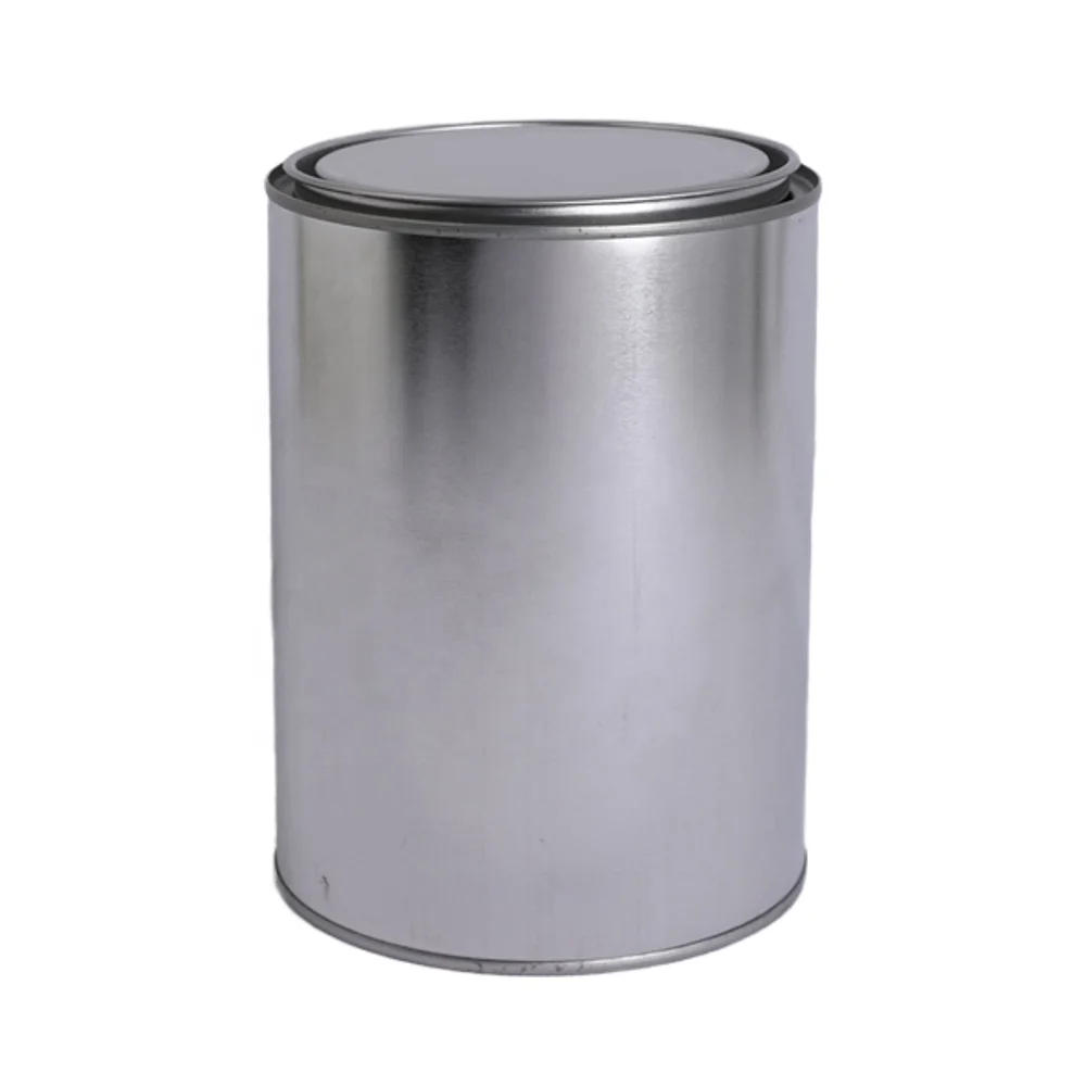 Wholesale 2L round Metal Tinplate Paint Tin Cans Custom Empty Jar with Lever Lid Chemical Aerosol Packaging Logo Printing Option