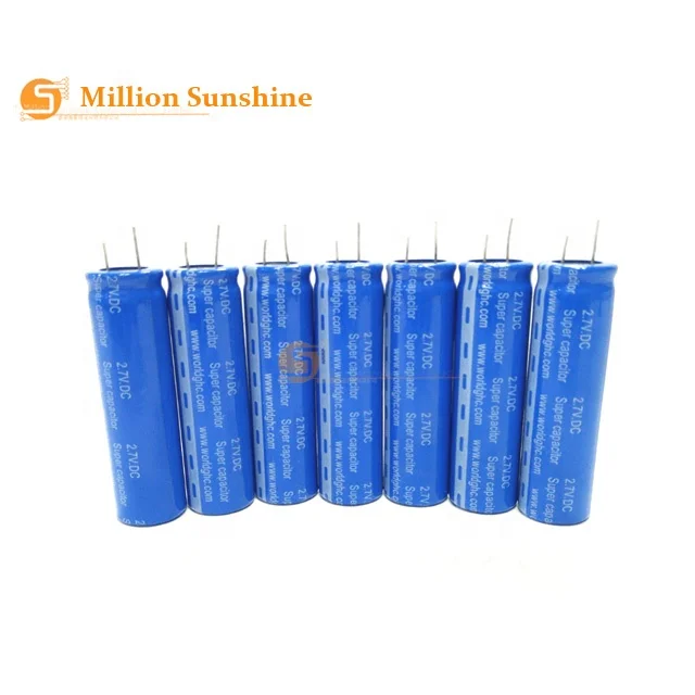 Super Farad Capacitor 16V 83F 6PCS 2.7V 500F Flat Angle Electrolytic Capacitor with Protection Board Single Row Ultracapacitor