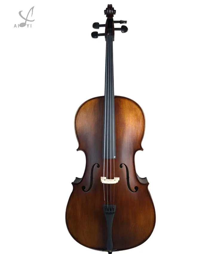 Handmade Natural maple flamed block cello instrument  manufacturer