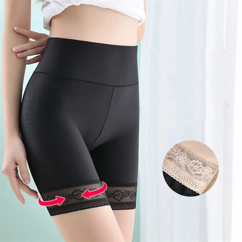 2XL 3XL Wholesale Custom Logo Briefs Breathable Seamless Stretchy Yoga Long Boxers Boyshorts Elastic Mid Waist Gym Hip Women Spo