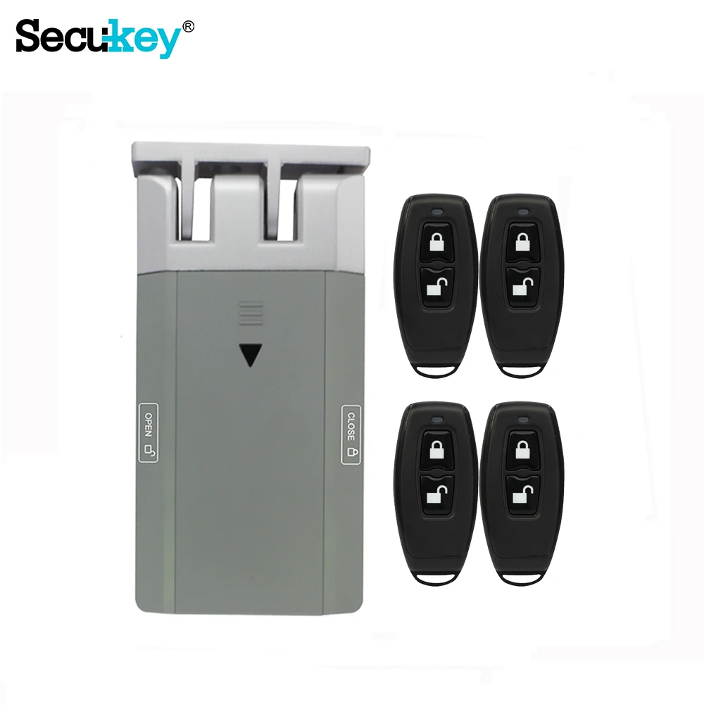 Secukey Wireless Electric Lock 433 MHz Smart Lock With 2pcs Remote Transmitters Anti Thief Alarm Lock