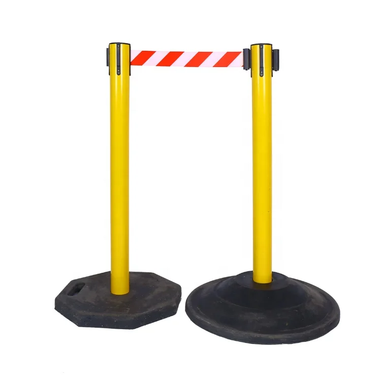 
New Products Traffic Base Belt Barrier Retractable Barrier Tape Plastic Crowd Control Barrier 