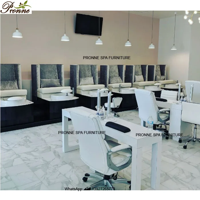 Продажа на заказ роскошное престольное спа-оборудование джакузи ножная ванна диван педикюрная спа-станция