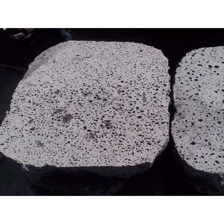 natural puka lava black basalt stone stepping paver tile