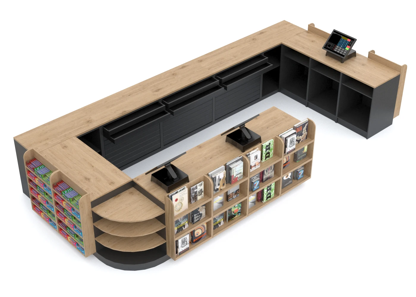 Shop Cash Register Convenience Store Counter Checkout Table