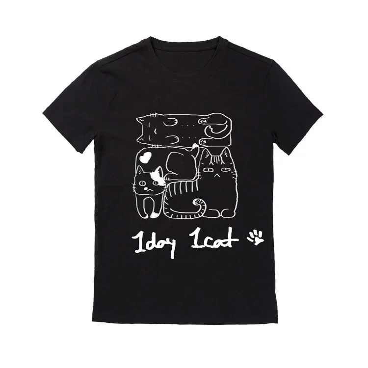 Custom Design White custom O-Neck Short Sleeve print t shirt men cotton