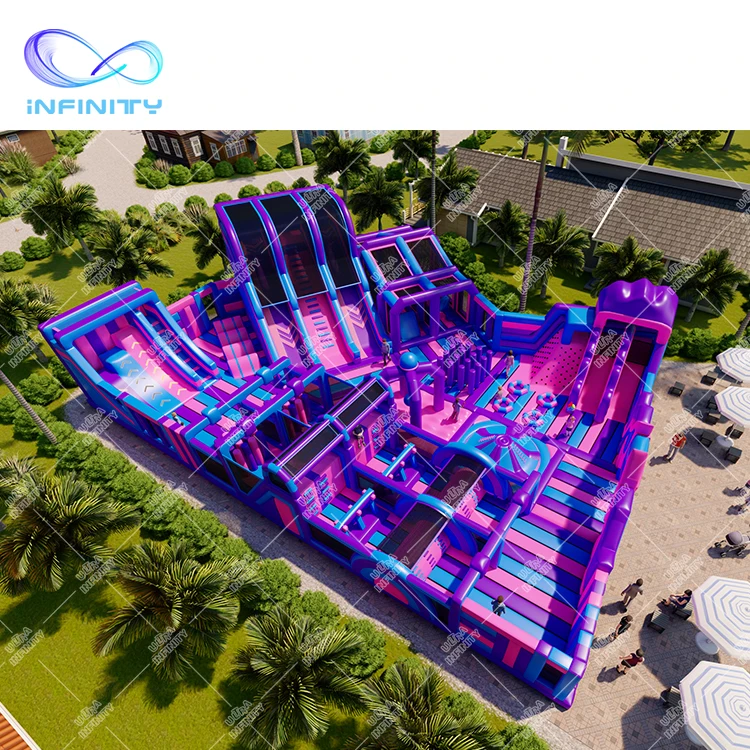 Customized ultra infinity theme park inflatable amusement kids park inflatable bounce park