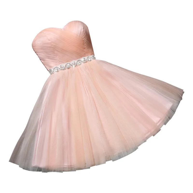 Красивое кружевное розовое вечернее платье цвета шампанского, Короткие Длинные Светоотражающие платья с сердечками для вечеринки и выпускного вечера, платья больших размеров для вечеринки, 2021