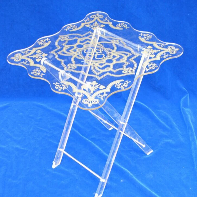 Food/snack Tray Table Acrylic Folding Tray Table, Serving Table, Plexiglass Living Room Furniture Coffee Table Modern Customized