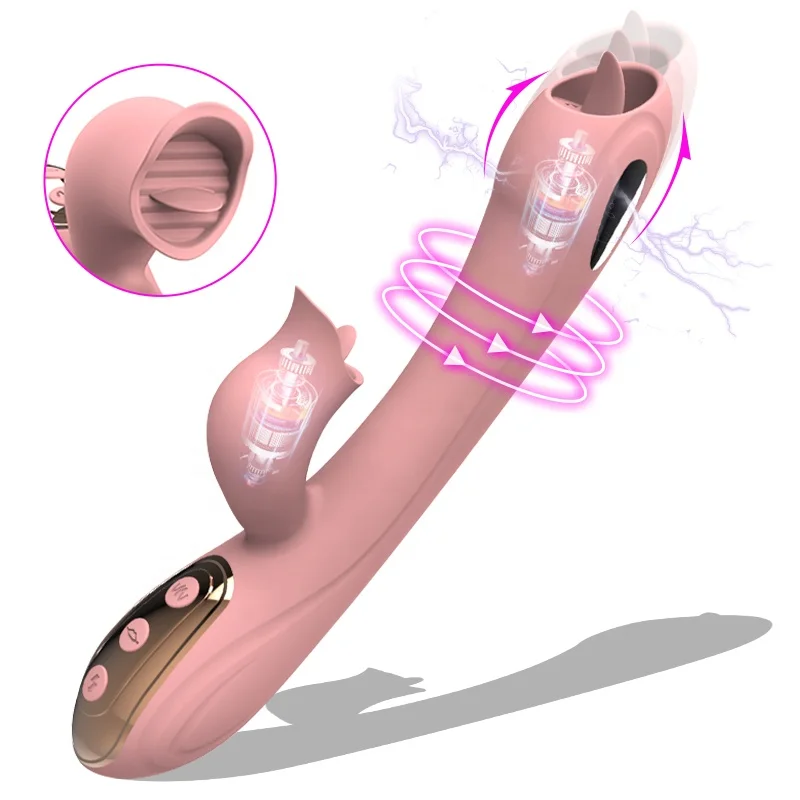 DREAM Sex Toy 10 Mode Vibration+Tongue Licking Rabbit Vibrator Clit Vagina G Spot Multiple Orgasm Vibrator With Electric Shock