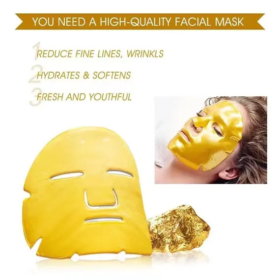 Hot sale 24k gold bio collagen crystal facial mask golden collagen face mask