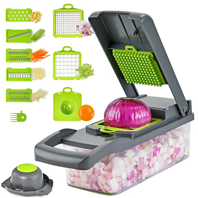 Mandoline Slicer Onion Chopper Dicer Egg Separator Slicer Vegetable Chopper Cutter Vegetable Chopper with 8 Blades