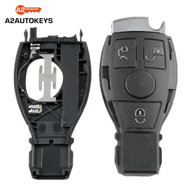 A2AUTOKEYS For Mercedes Benz Year 2000+ Supports Original NEC and BGA 3 Buttons 315/433 MHZ Smart Remote Car Key