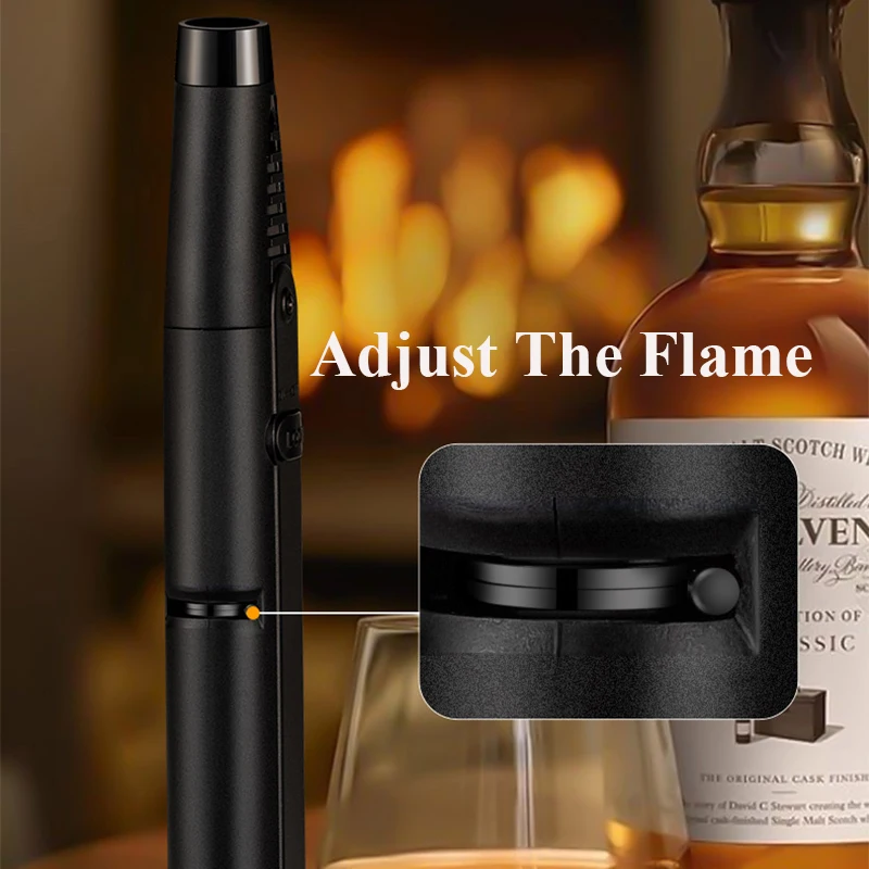 Multipurpose Windproof Butane Refillable Gas Torch Lighter Jet Flame Mini Torch Lighter for BBQ Candles Grills Stove Fireplace