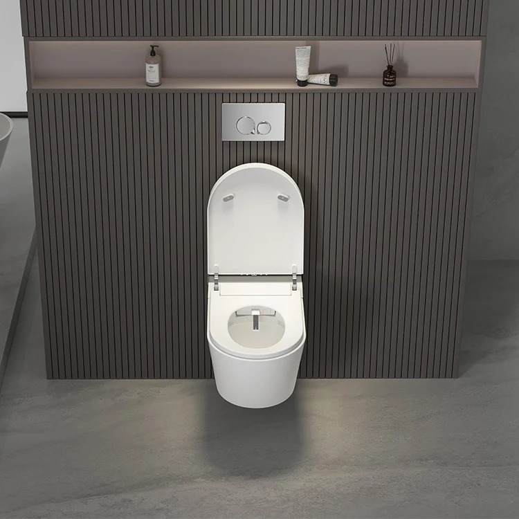 Including Concealed Cistern Instant Heating And Seating Sensor Intelligent Wall Hung LED Display Smart Toilet