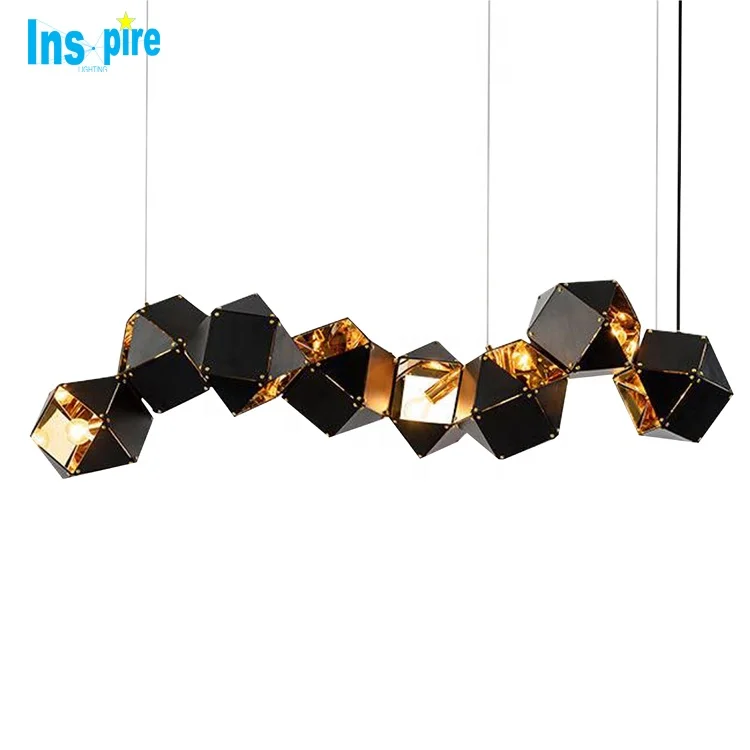 Современная Nordic нержавеющая сталь коробка ДНК молекулярная висит подвесной светильник для ресторана бар украшения