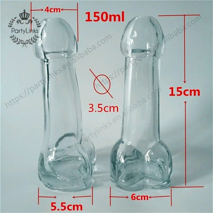 Hen Party Creative design funny Penis Shot glasses Cocktail Wine Glass For Parties night KTV Night show Penis shape glass cup