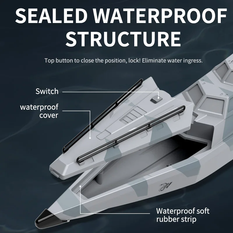 SJY-TX727 Mini 2.4G Remote Control Turbojet Boat 20km/h High Speed Boat Kids Simulation Ship Model Summer Toy Water Game