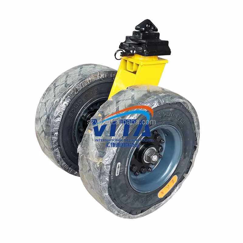 Heavy Dute Mold on Rubber Tire Casters ISO Shipping Container Moving Castor Wheels