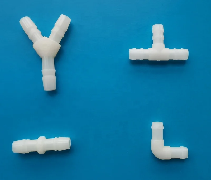 Plastic PA Nylon Tee Y elbow straight tubing connector joiner hose fitting