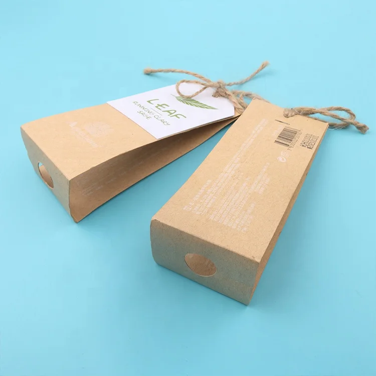 Custom Offset Printing Logo Labels Hand Creams Design Brown Kraft Paper Swing Hang Tags with Hemp String