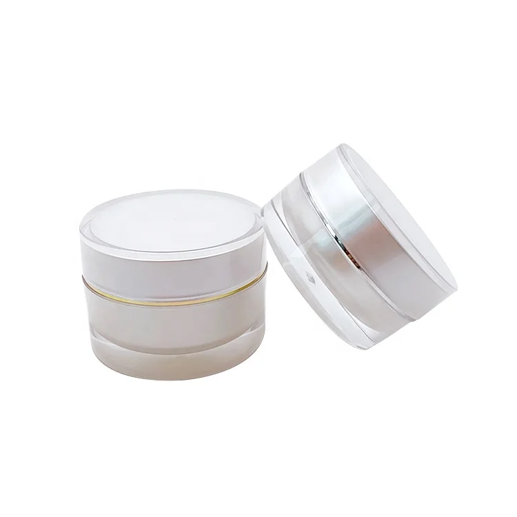 skin care eco friendly cosmetic containers and packaging cosmetic cream acrylic jar 1oz plastic jar 20ml plastic  jar 15 ml