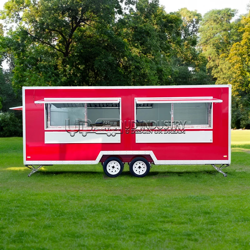 UrDream Mobile Bar Trailers Coffee Foodtrucks Food Truck Trailer Hot Dogs Ice Cream Mobile Food Cart With Full Kitchen