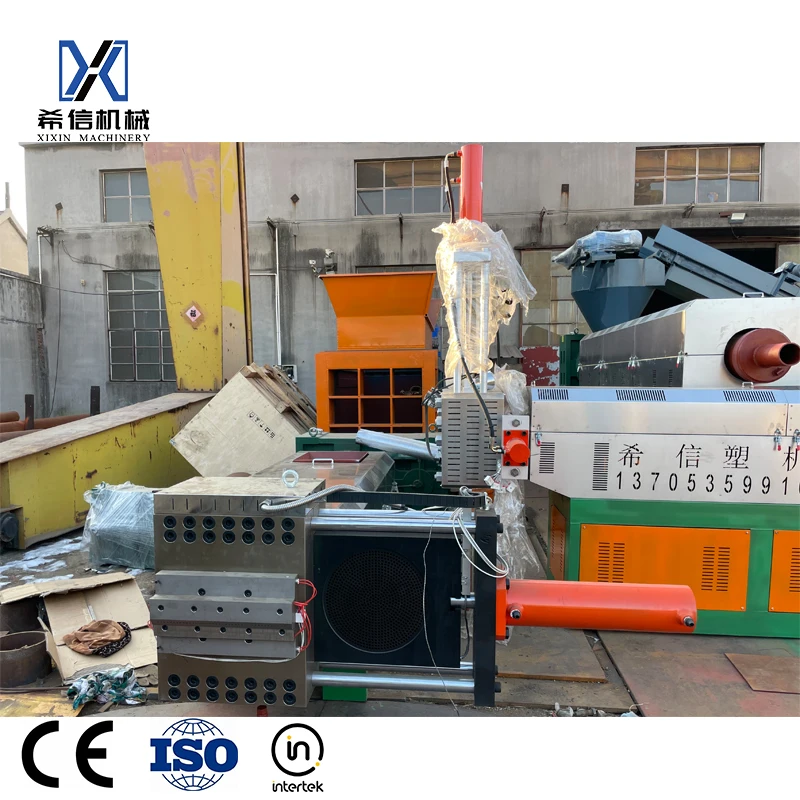 three stages plastic granulation HDPE LDPE PP soft and rigid material plastic pelletizing line