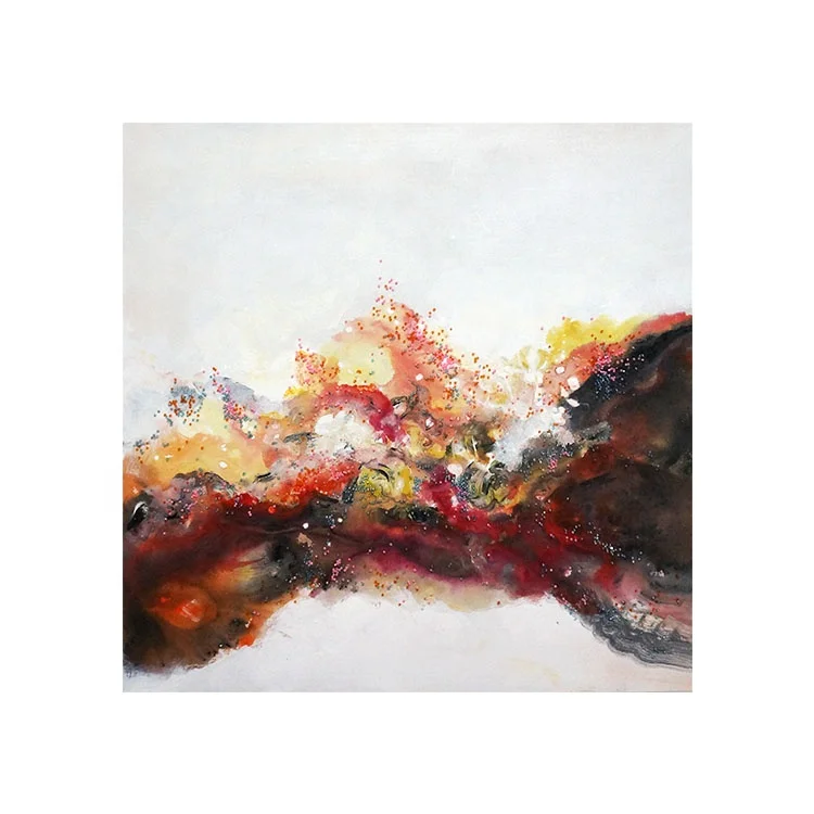 Netion top seller custom handmade abstract modern line wall art canvas oil painting landscape painting