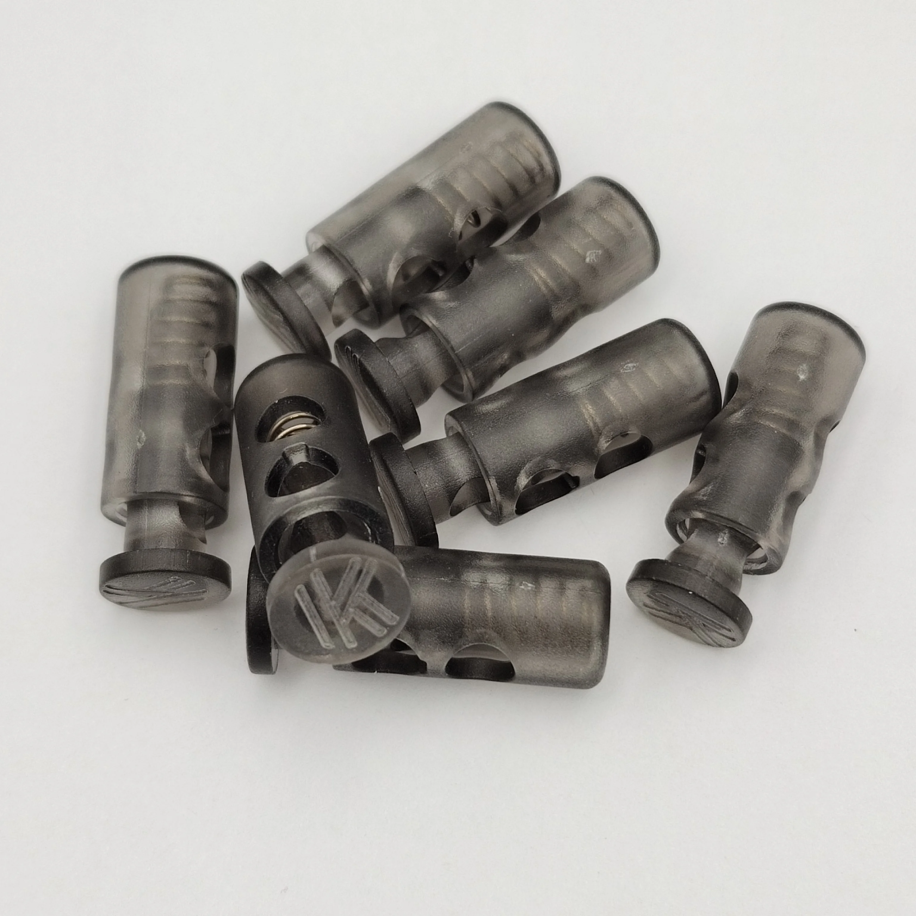 Factory Direct Selling Different Style Transparent Spring Single Hole Heavy Duty Plastic Cord Lock