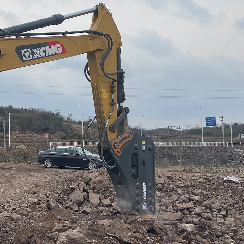 Heavy Duty Gate Valve 140mm Eagle Rewin Demo Parts Tractor Attachment Round Pile Hydraulic Rock Breaker for Sub Compact Tractor