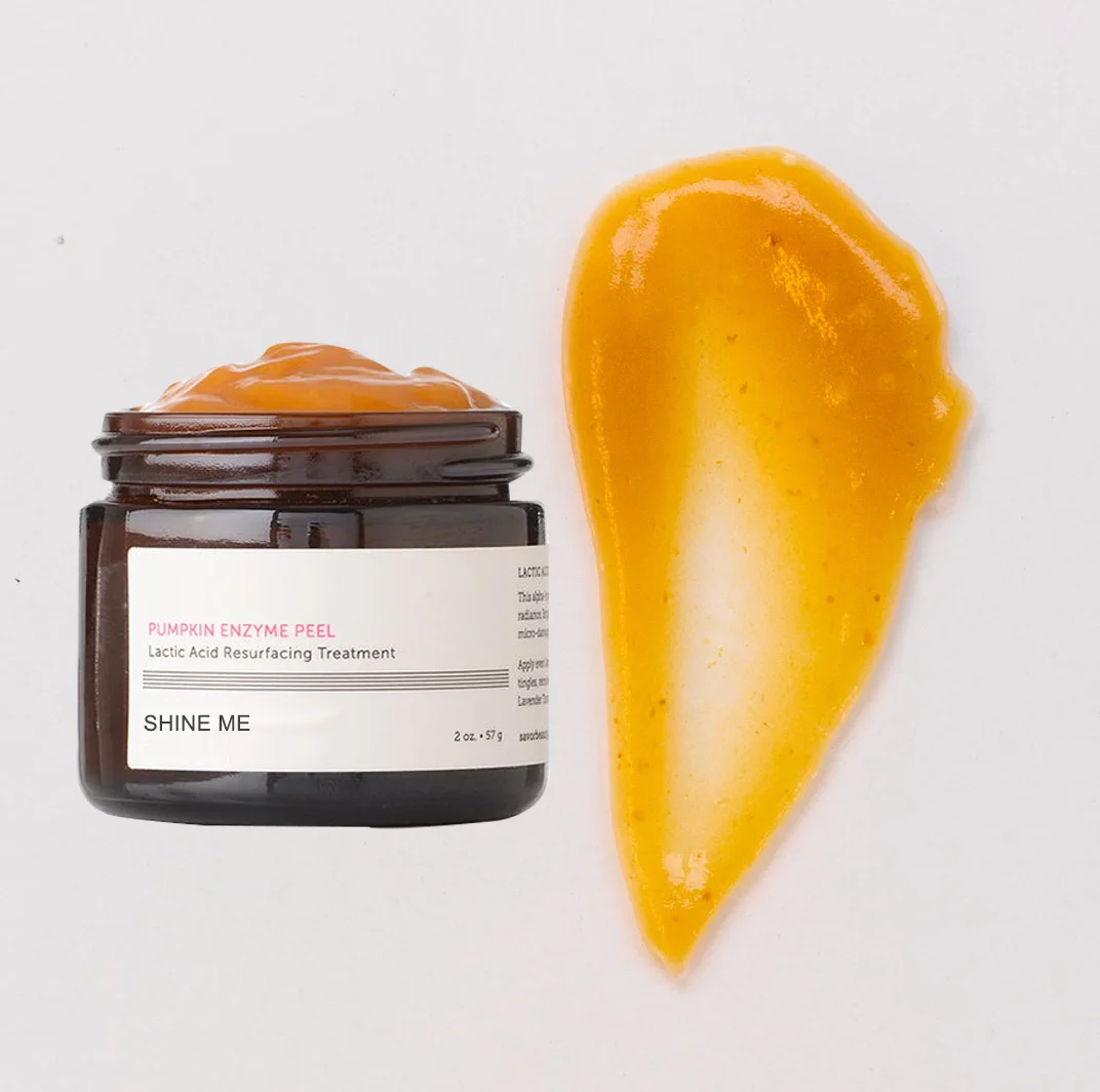 Pumpkin Enzyme Peel Mask Lactic Acid Exfoliating Anti-Inflammatory Reduces Acne PHA Cell Turnover increases Collagen Face Cream